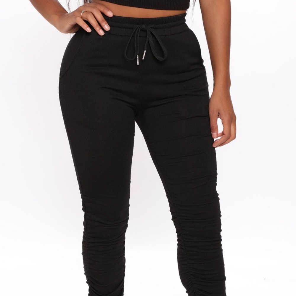 Black Stacked Pants From Fashion Nova! Brand New!